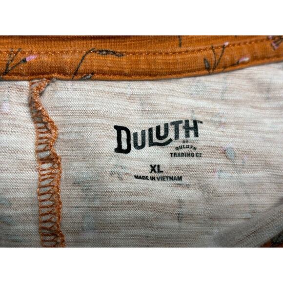 Duluth Trading To 'n' Flow Pleated Back Short Sleeve Dress Womens XL Orange - Picture 3 of 6